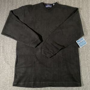 Vintage JA John Ashford V Neck Sweater‎ Men’s Med Red Cotton Pullover Casual NWT